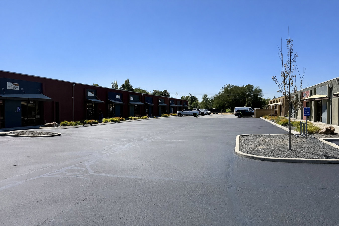 Concrete parking lot building in La Mesa, CA